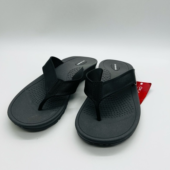 Okabashi Unisex Black Voyager Flip Flops Size 9/10 NWT - Picture 1 of 9
